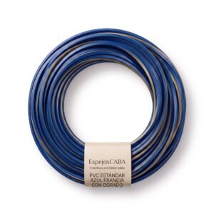 Burlete PVC estándar azul Francia con dorado en rollo – EspejosCABA