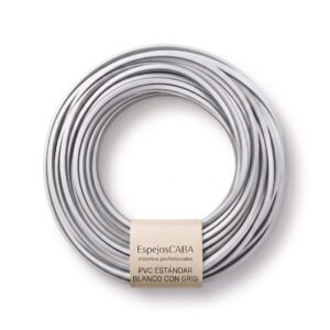 Burlete PVC estándar blanco con gris en rollo – EspejosCABA