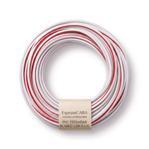 Burlete PVC estándar blanco con rojo en rollo – EspejosCABA
