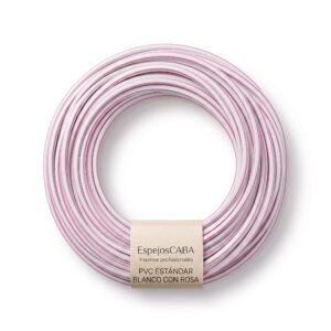 Burlete PVC estándar blanco con rosa en rollo – EspejosCABA