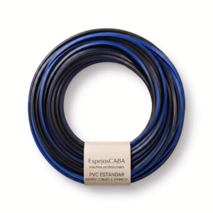 Burlete PVC estándar negro con azul Francia en rollo – EspejosCABA