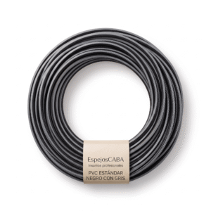 Burlete PVC estándar negro con gris en rollo – EspejosCABA