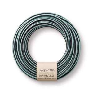 Burlete PVC estándar negro con verde agua en rollo – EspejosCABA