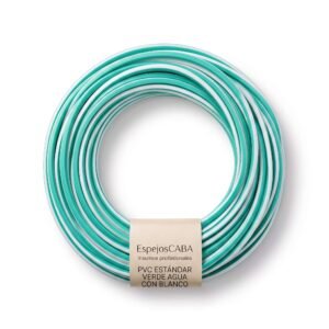 Burlete PVC estándar verde agua con blanco en rollo – EspejosCABA