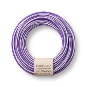 Burlete PVC estándar violeta con blanco en rollo – EspejosCABA