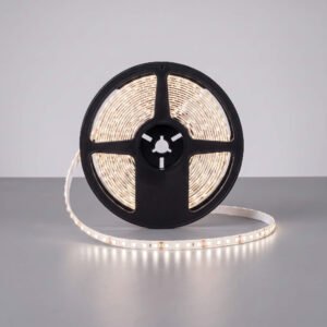 Tira LED fija 12V neutra de 120 LED por metro en rollo de 5 metros